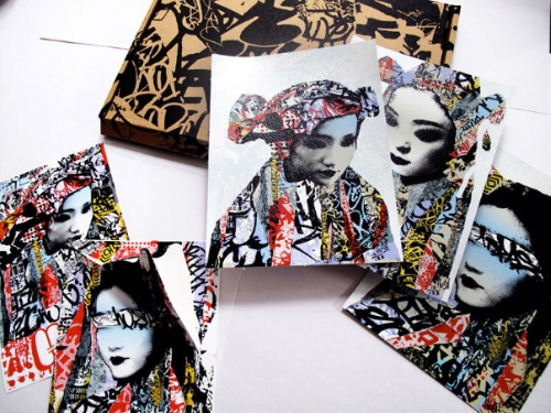 Geisha Masked Print & Sticker Set