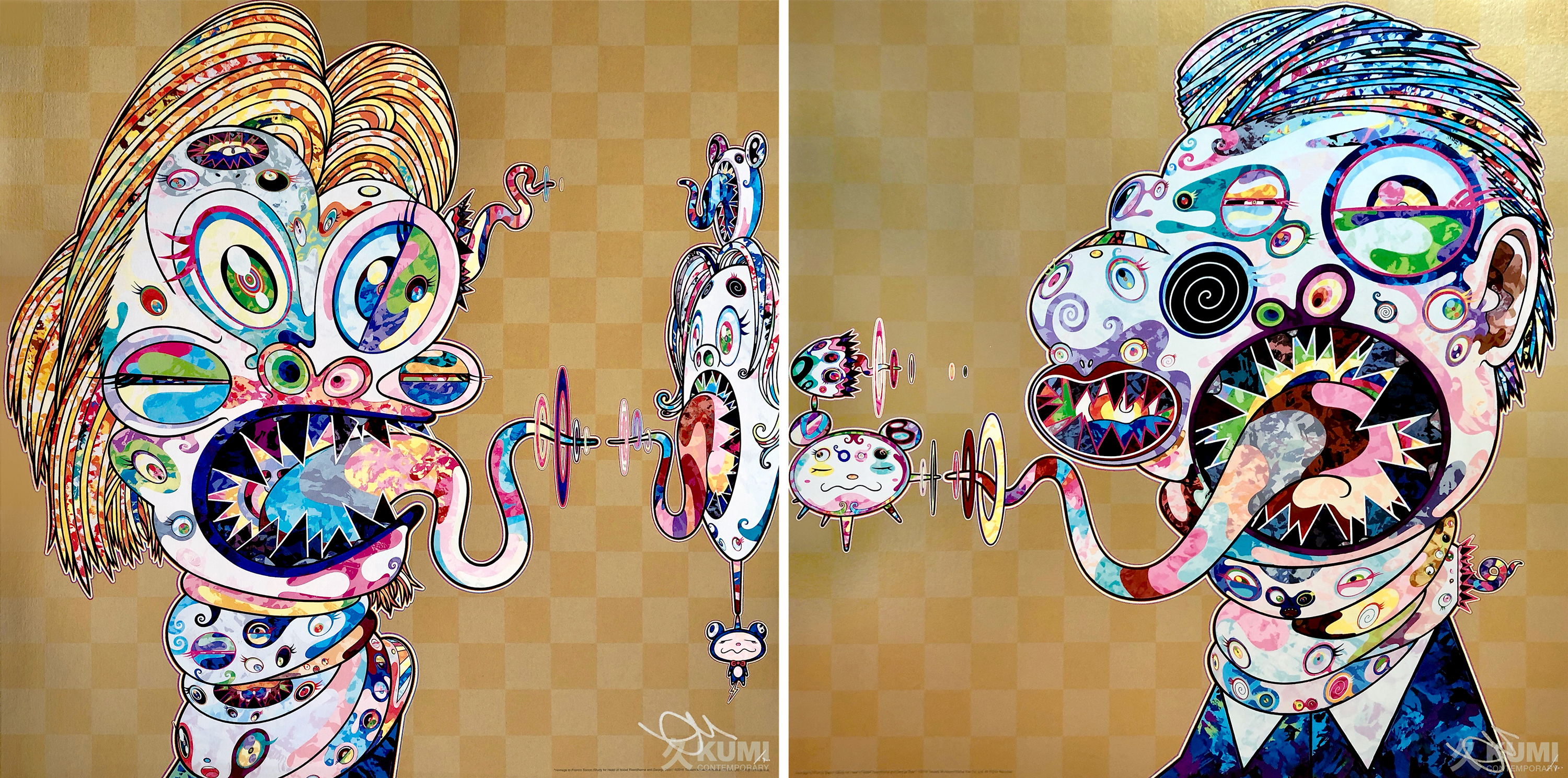 Takashi Murakami: Homage to Francis Bacon, Study for Head of Isabel Rawsthorne and George Dyer