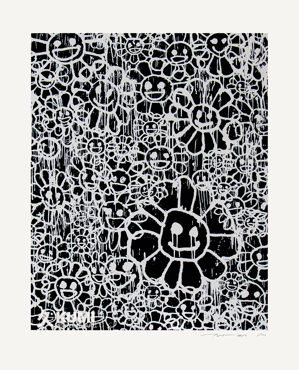 Takashi Murakami Black Flowers - 19 For Sale on 1stDibs  takashi murakami  black and white, murakami flower black and white, black and white takashi  murakami