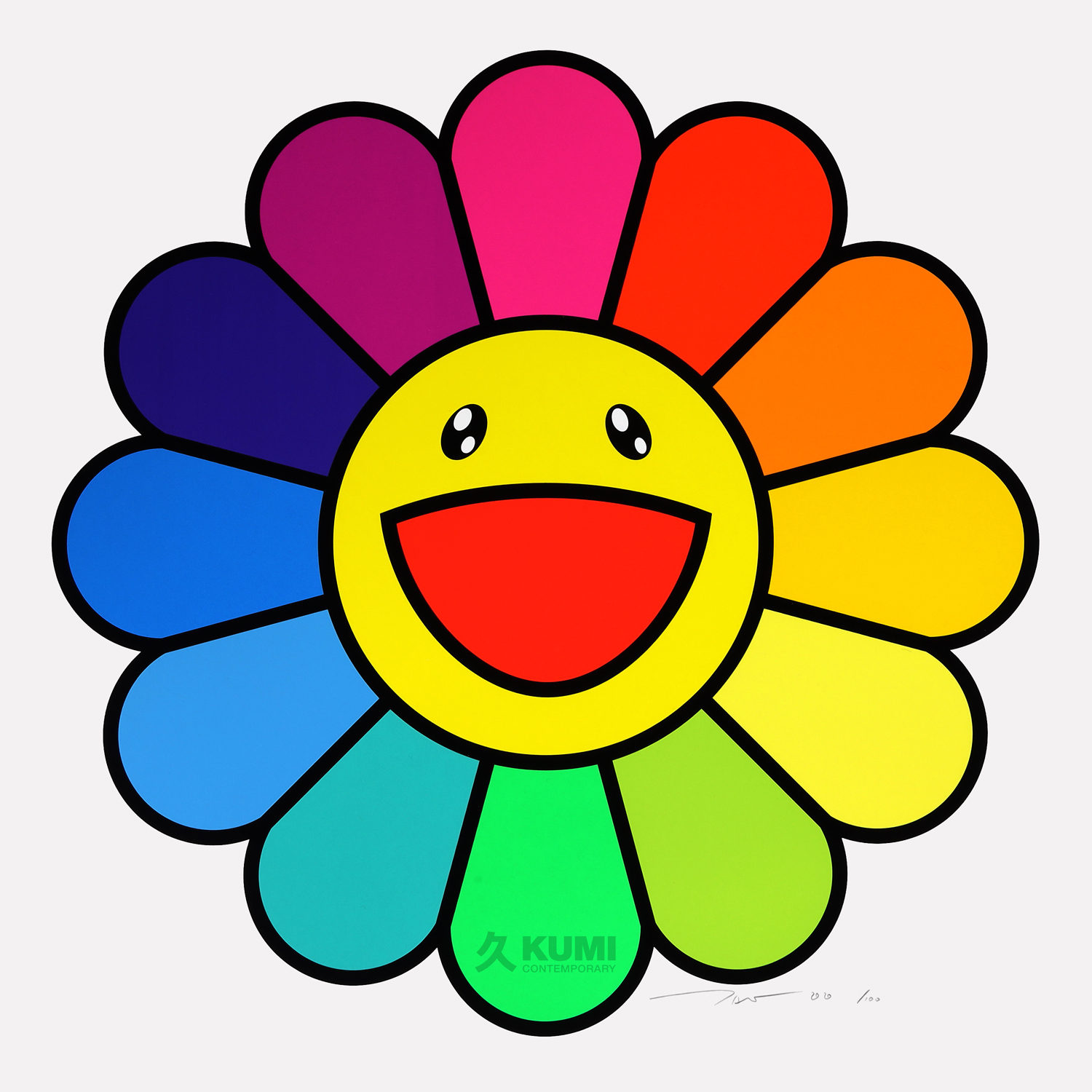 Smile On, Rainbow Flower!! Print | Kumi Contemporary
